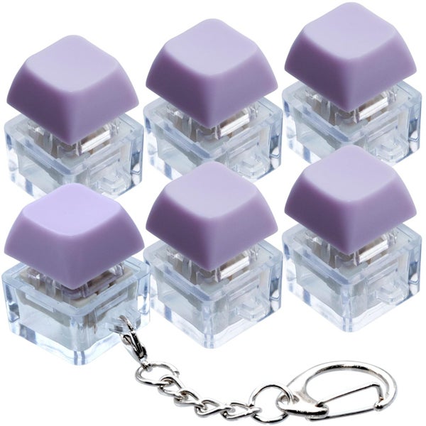 6 Pack Keyboard Fidget Toy Keyboard Fidget Keychain Keyboard Decompression Butt Carousel 1