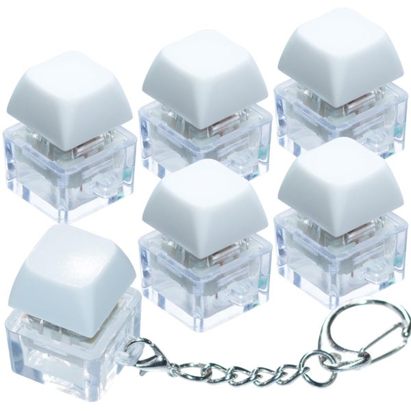 6 Pack Keyboard Fidget Toy Keyboard Fidget Keychain Keyboard Decompression Butt Carousel 1