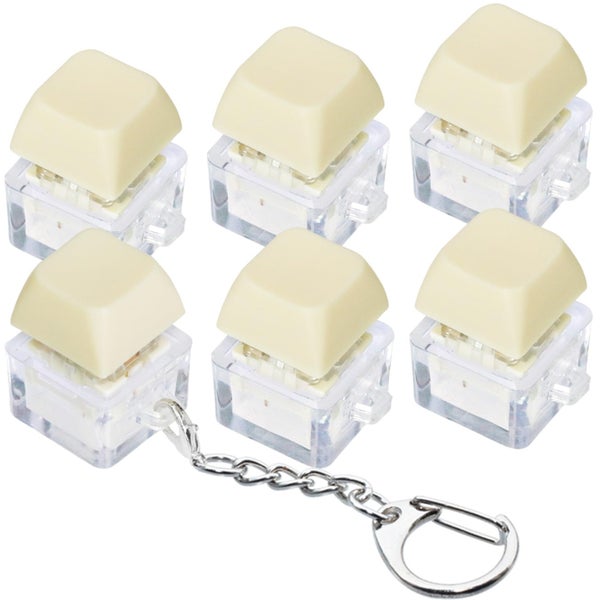 6 Pack Keyboard Fidget Toy Keyboard Fidget Keychain Keyboard Decompression Butto Carousel 1