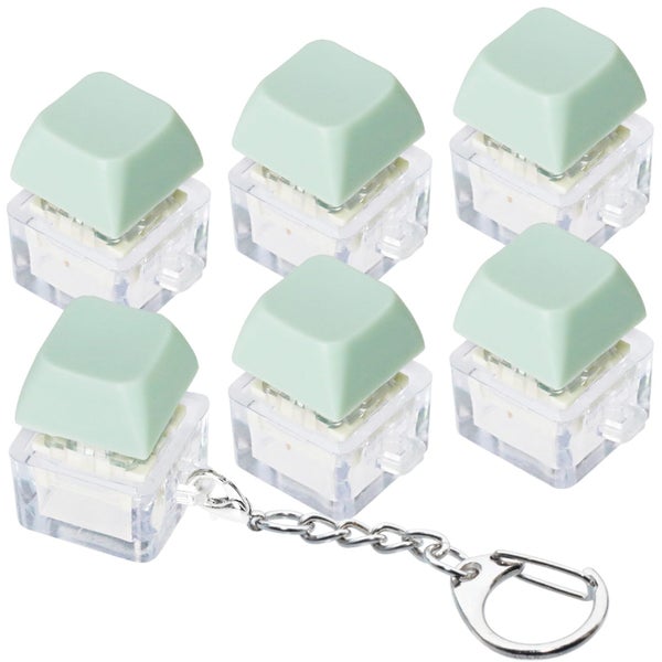 6 Pack Keyboard Fidget Toy Keyboard Fidget Keychain Keyboard Decompression Butto Carousel 1