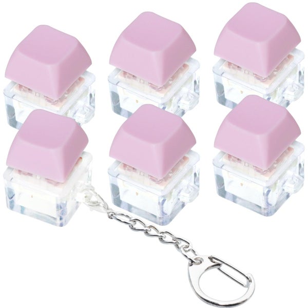 6 Pack Keyboard Fidget Toy Keyboard Fidget Keychain Keyboard Decompression Butto Carousel 1