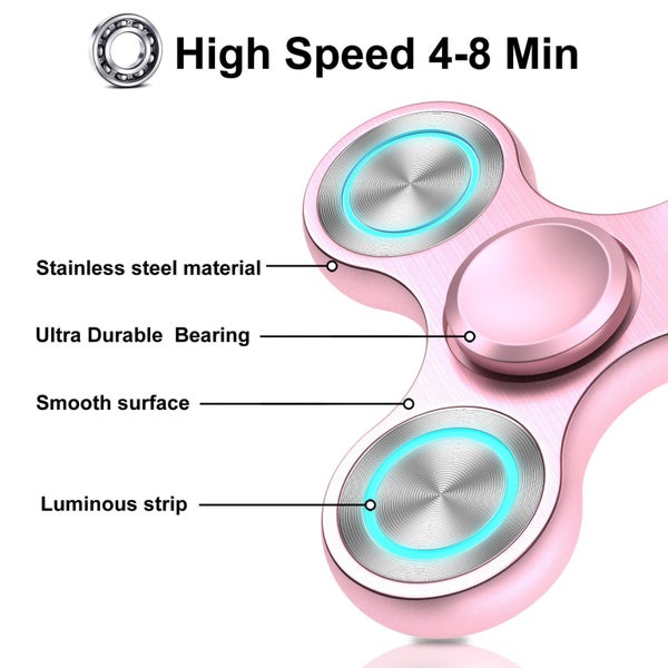 Fidget Spinners Toy Metal Stainless Steel Bearing High Speed 48 Min Spins EDC Carousel 2