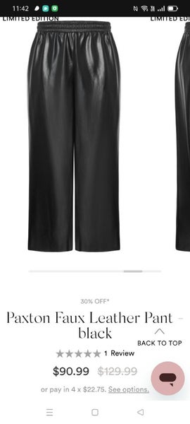 PU Leather Look Pant City Chic Sz2462931722456833111