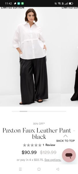 PU Leather Look Pant City Chic Sz24629317224568331121
