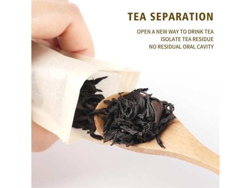 200pcs Teabags Tea Filter Bags Natural Wood Pulp Filter Paper Biodegradable Carousel 1