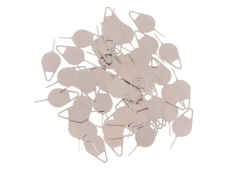 50pcs Universal Sim Card Tray Removal Eject Pin Key Tool Stainless Steel Needle Carousel 1