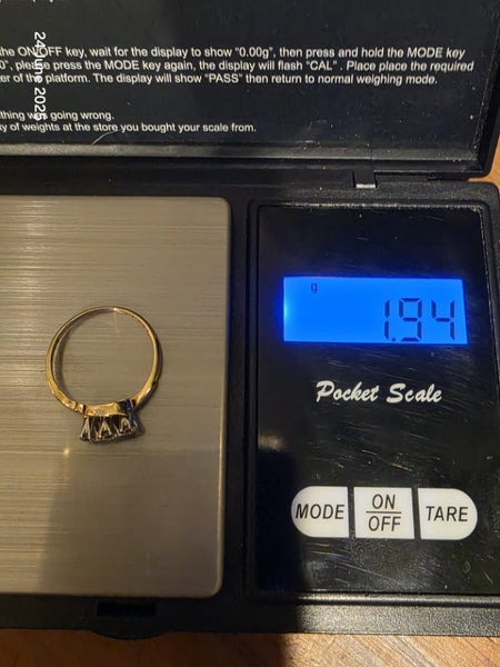 $1 Antique 18ct Gold and Platinum Diamond Ring 1.94gm Carousel 11