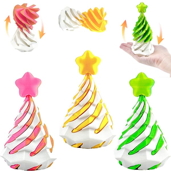 3 Pack Spiral Cone Fidget Toy Pyramid Passthrough Sculpture Mini Cones Pass Th Carousel 1