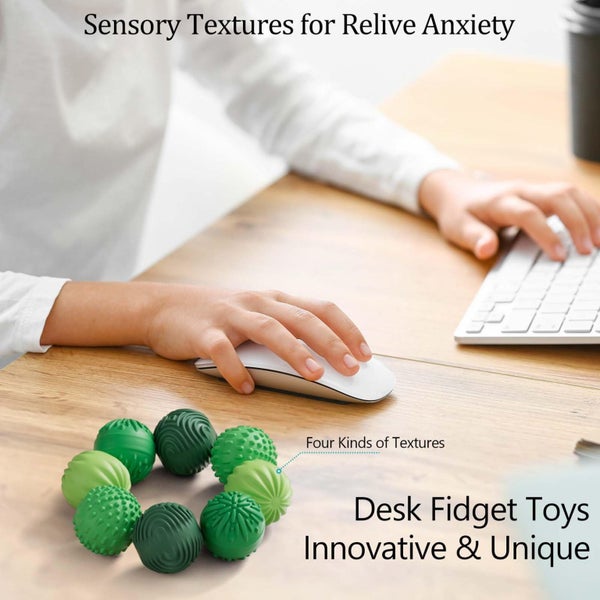 Silicone Magnetic Balls Fidget Toys for Adults & Teens 8PCS Stress Relief Sensor Carousel 3