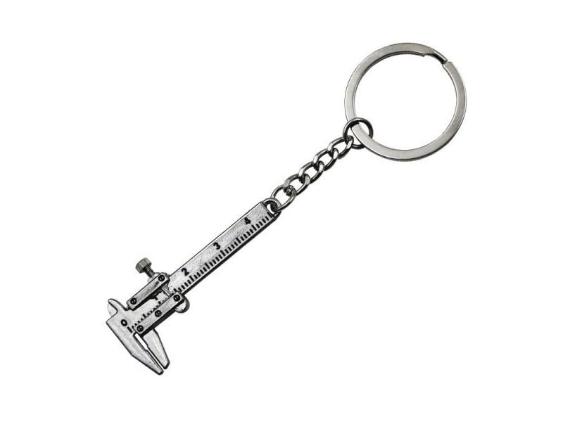 Mini Metal Ruler Vernier Caliper Portable 0-40mm Keychain Measuring Gauging Carousel 1