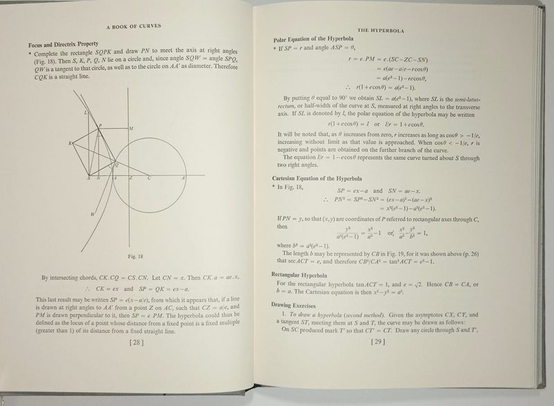RARE - A Book of Curves by E. H. Lockwood - Cambridge University Press - 196762863865525762114