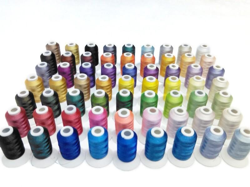 Simthreads 63 Colors Polyester Embroidery Machine Thread Kit For Brother Janome Carousel 1