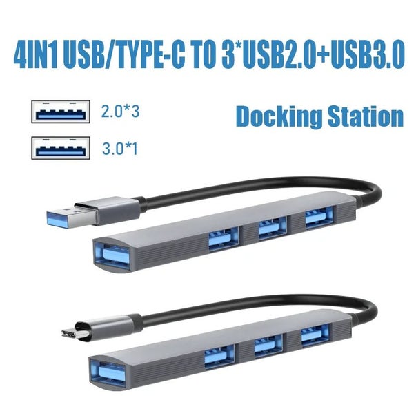Type-c to 3 Port Hub , Data, + PD 100 w Carousel 2