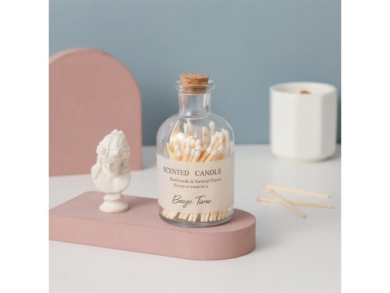 Romantic Ins Aromatherapy Candle Long Match Glass Bottle Set Carousel 1