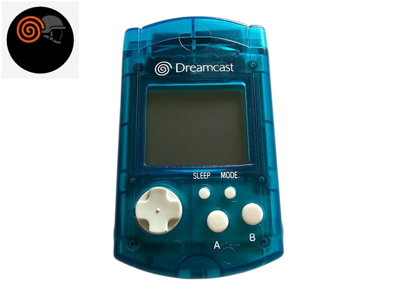 SEGA Dreamcast VMU (Visual Memory Unit) w/Cap Aqua Blue Genuine - Tested #753 Carousel 1