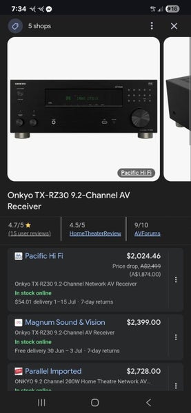 Onkyo 9.2 channel amplifier Carousel 6