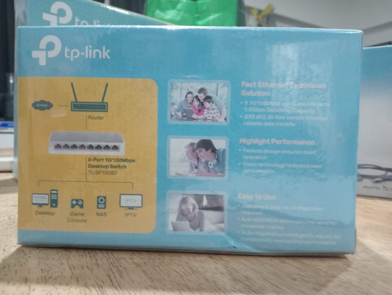 tp-link Modem Router, Directional Antenna and Desktop Switch Carousel 7