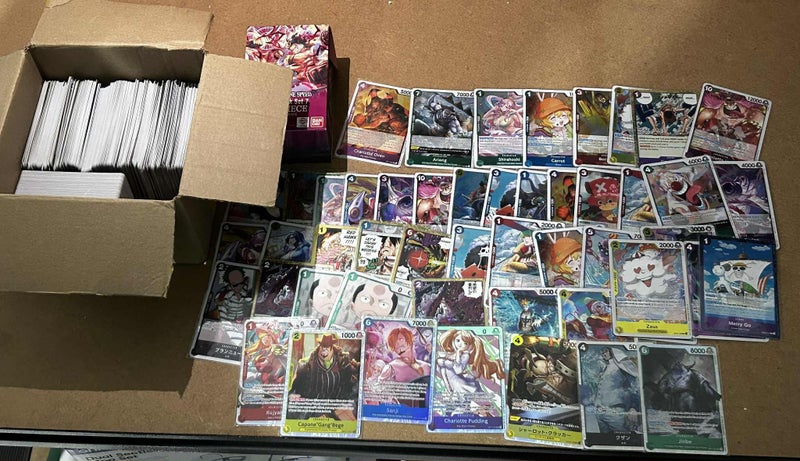 $1 Res Bulk 500+ One Piece TCG OP11 English & PRB01 Japanese Foil and SR Cards Carousel 1