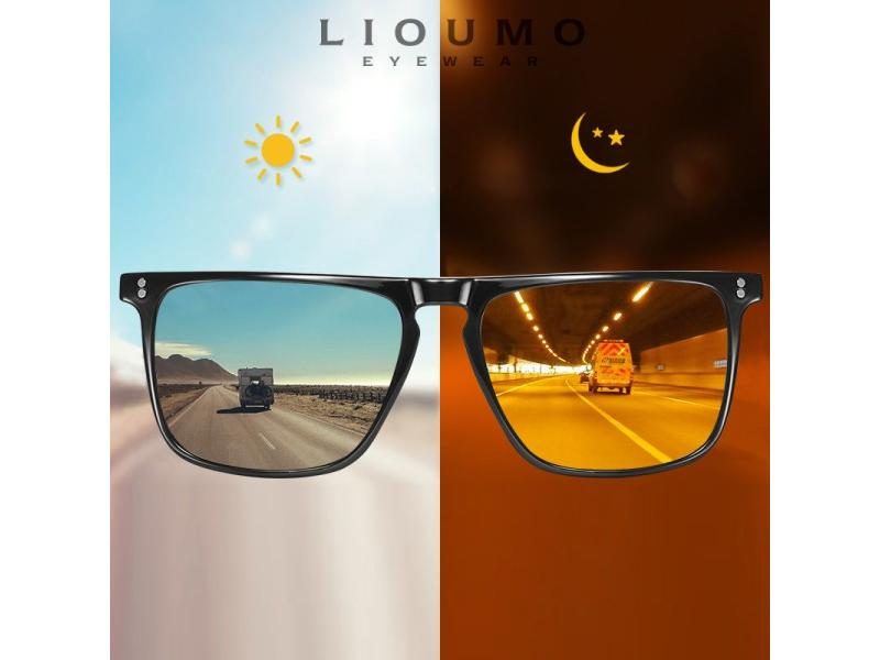 Brand Rivet Square Photochromic Sunglasses Men Polarized Women Driving Sun Carousel 2