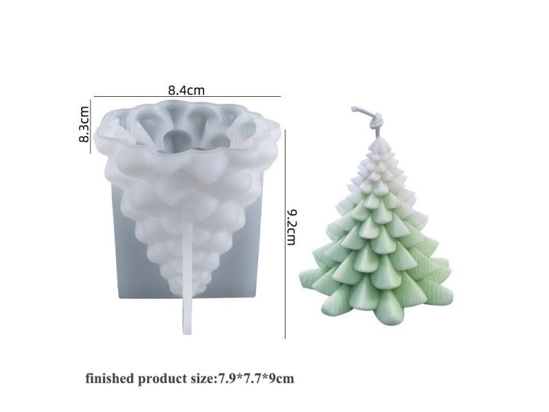 3D Christmas Decor Candle Mold For DIY Scented Candle Resin Plaster Silicone Carousel 1