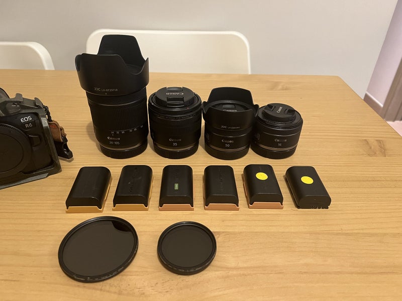 Canon R6 Mega Bundle x5 lenses, x6 Batteries, x2 ND Filters62939540236675112
