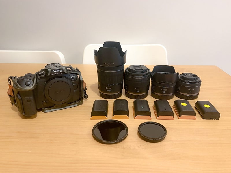 Canon R6 Mega Bundle x5 lenses, x6 Batteries, x2 ND Filters62939540236675113