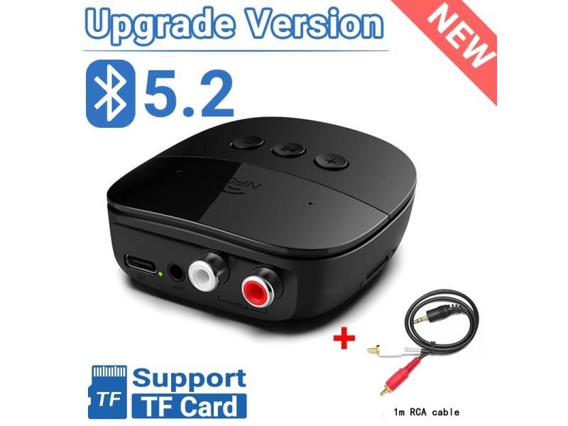 Bluetooth 5.2 Audio Receiver RCA 3.5mm AUX USB Stereo NFC Wireless Adapter Carousel 1