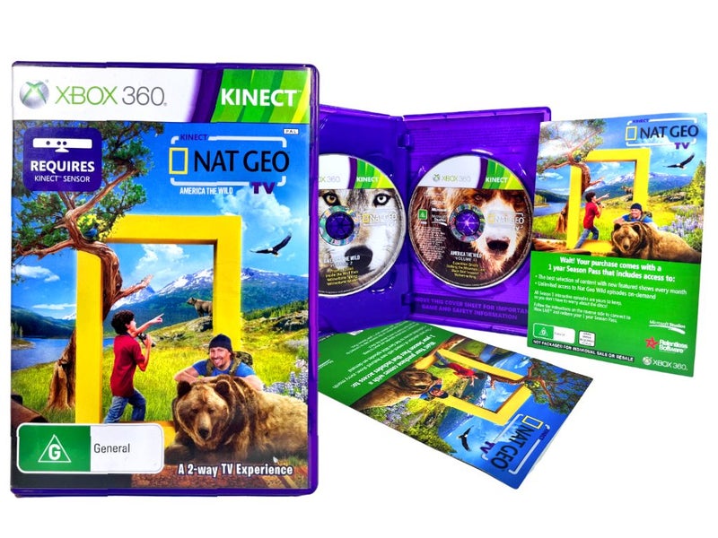 Kinect National Geographic TV (Xbox 360 Nat Geo TV) *MINT COMPLETE* Carousel 1