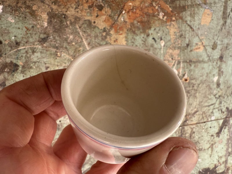 vintage Crown Lynn egg cup featuring a rabbit design62863237850371113