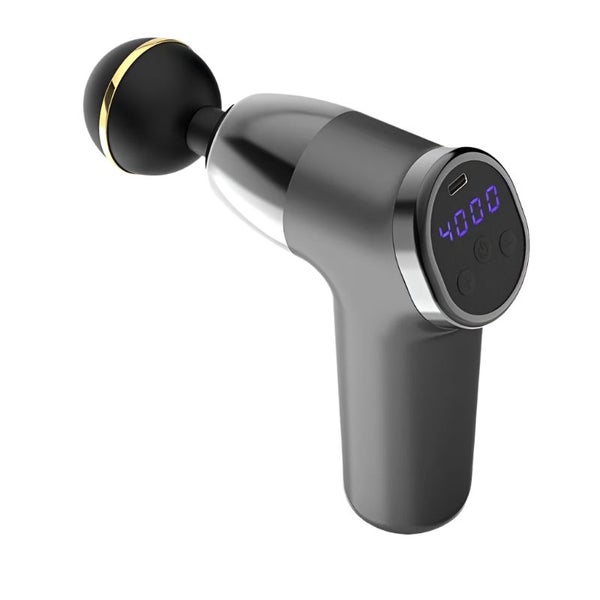 Parallel Deals 20 Speed Electric Shock Muscle Massage Gun With Lcd Gray Carousel 1