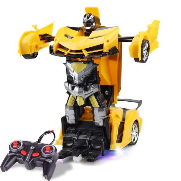 Remote Controlled Deformable Toy Car 4 Channels Yellow Remote Controlled Toys P Carousel 1