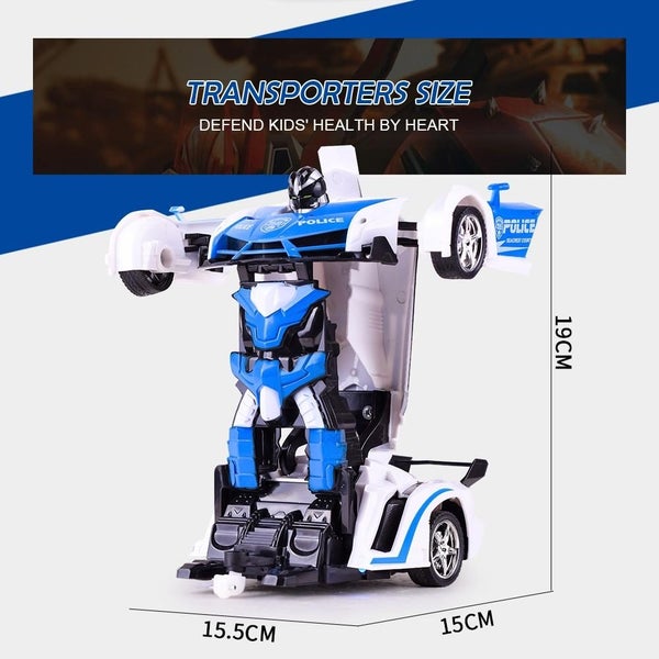 Remote Controlled Deformable Toy Car 4 Channels Blue Remote Controlled Toys Par Carousel 2