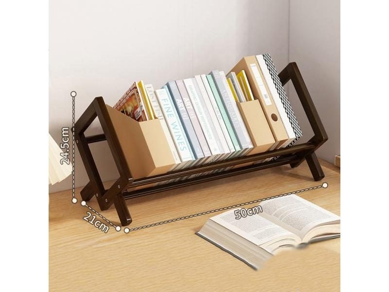 Simple Desktop Bookshelf Magazine Rack Office Documents Books Storage Shelf Carousel 1