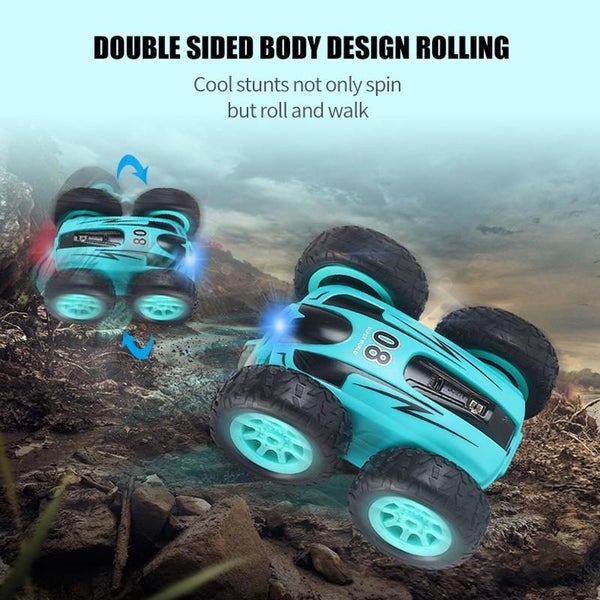 2.4G Mini High Speed Double Sided Remote Control Car Toy Blue Remote Controlled Carousel 5
