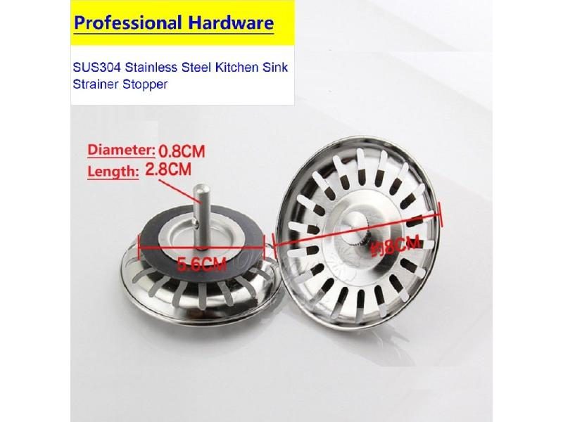 Dia 80MM 304 Stainless Steel Sink Strainer For Kitchen Bathroom Drain Filter Carousel 1