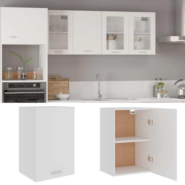 vidaXL Hanging Cabinet White 39.5x31x60 cm Engineered Wood Carousel 1