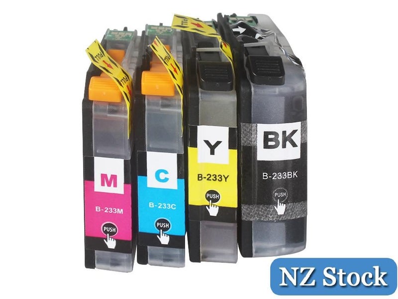 PTN NEW LC233 Brother Compatible Ink Cartridge X4 Carousel 1