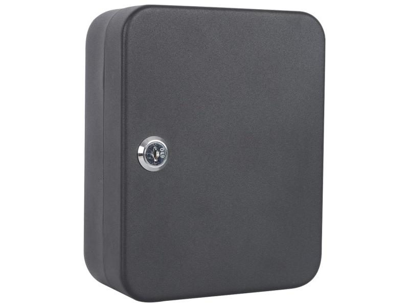 Combination Key Cabinet 20 Key Hooks Key Box Wall Mounted With Key/Code Lock Carousel 1