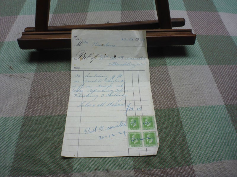 Old NZ Stamped Receipt Document 1929 New Zealand Carousel 1
