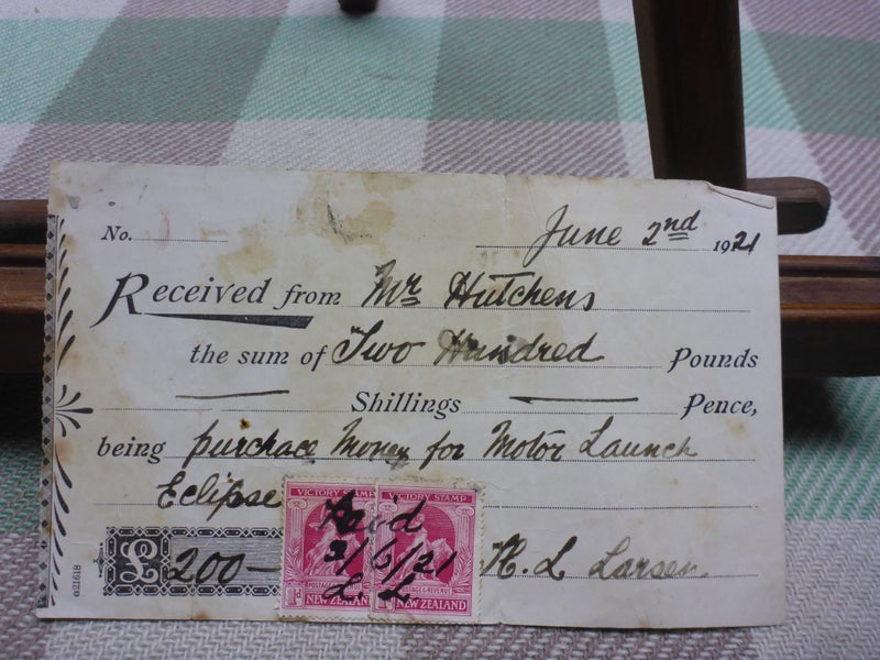 Old NZ Stamped Receipt Document 1921 New Zealand Carousel 2