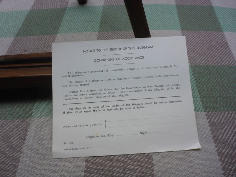 Awesome Old NZPO Document Inland Telegram New Zealand Post Office Carousel 2