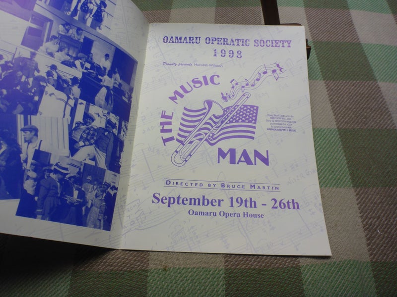 Old NZ Theatre Programme 1998 The Music Man Oamaru Operatic Society New Zealand Carousel 2