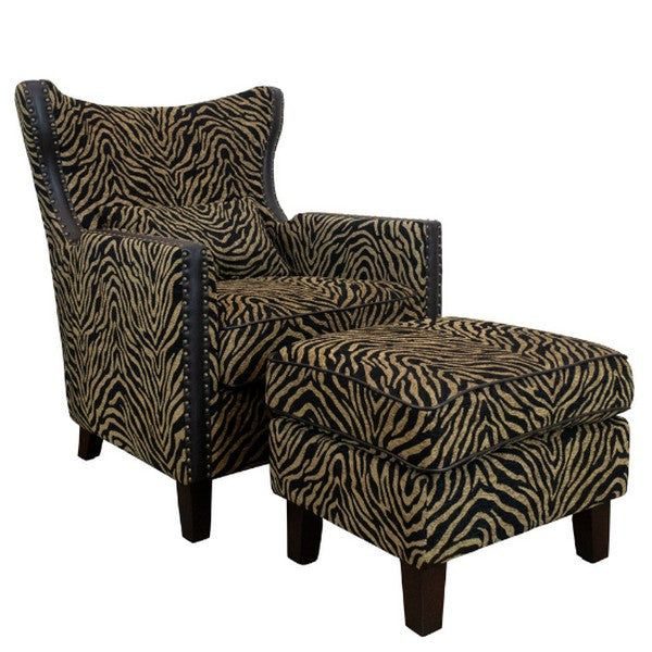 2x zebra chairs and ottoman x2628632301521951120