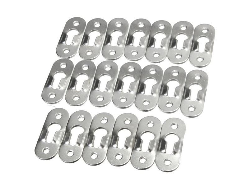 10 Pcs 44mm X 16mm Picture Hanger Metal Keyhole Hanger Fasteners For Picture Carousel 1