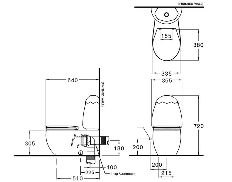 GOOGAI JUNIOR BTW CC TOILET SUITE - GLOSS WHITE Carousel 2