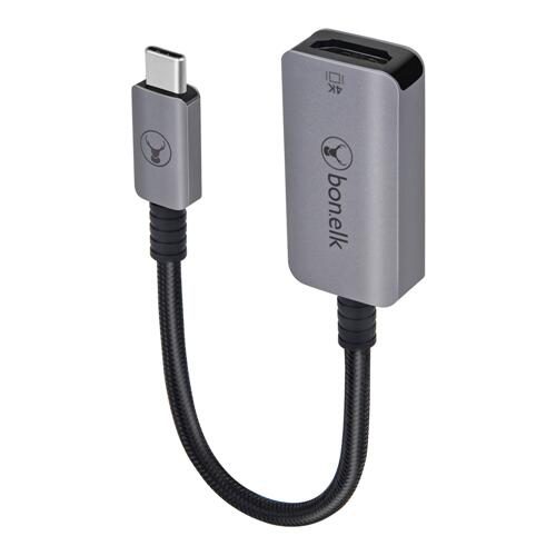 BONELK LONG-LIFE USB-C TO 4K HDMI ADAPTER - 15CM (SPACE GREY) Carousel 1