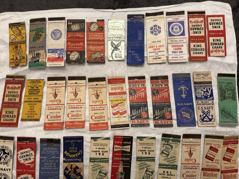 Vintage 1930/40s US Matchbook Collection Tobacco etc (#2) Carousel 2