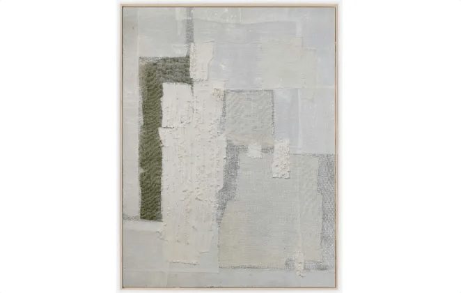 Layers Handed Painted Framed Canvas - Natural Carousel 1