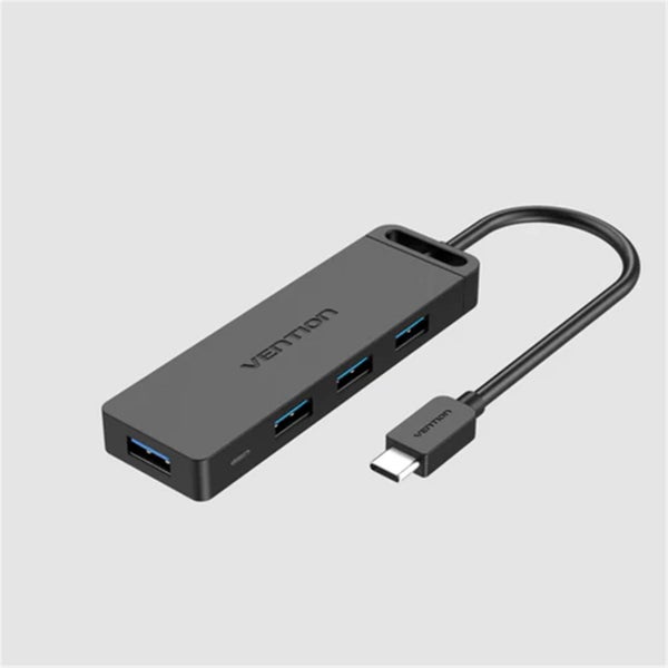 Vention 5-in-1 USB-C Hub with Power Supply Port - Black 4x USB 3.0 - 1m - ABS Carousel 2