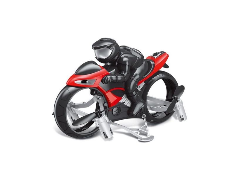 2.4GHz RC Motorcycle 2 In 1 Land Air Flying Motos Drone Toys With 360 Degree Carousel 1